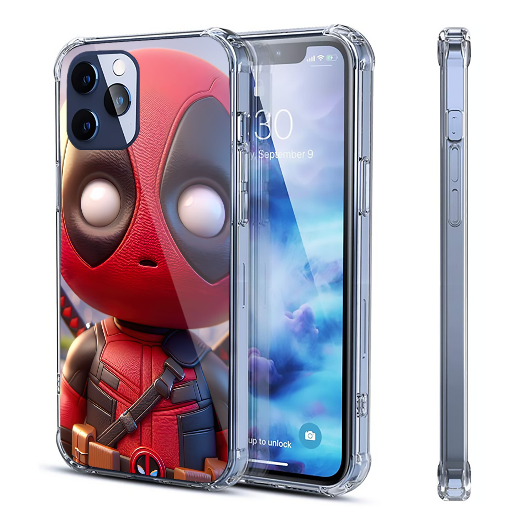 （画像用） Deadpool デッドプール 【iPhone 12シリーズ対応】透明スマホケース（クリアソフトケース）